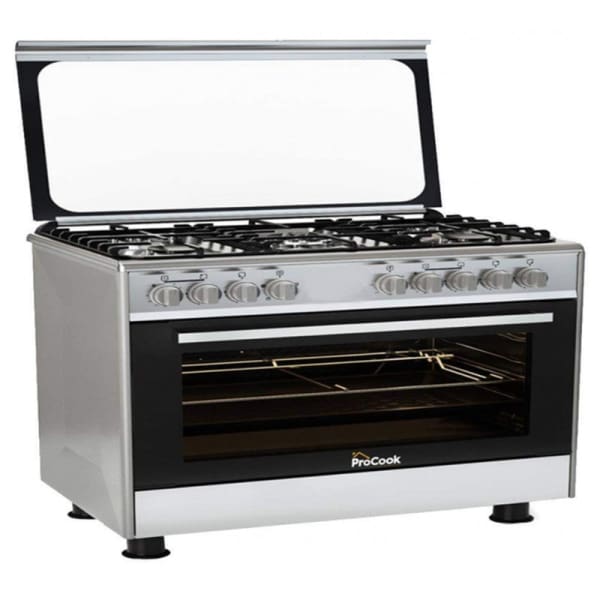 Cuisinière à gaz & Four électrique PROCOOK 4 feux 90 CM inox (TE6950 IX) Cuisinière à gaz & Four électrique PROCOOK 4 feux 90 CM inox (TE6950 IX)